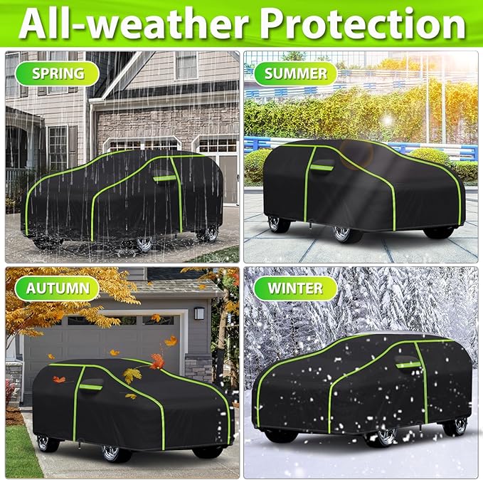 Car Cover for 2015-2024 RX350 RX450 RX500,PEVA Full Car Cover –Adding Cotton Protection, All-Weather UV, Dust, Snow Protection – Windproof Outdoor/Indoor Cover with Door Zipper