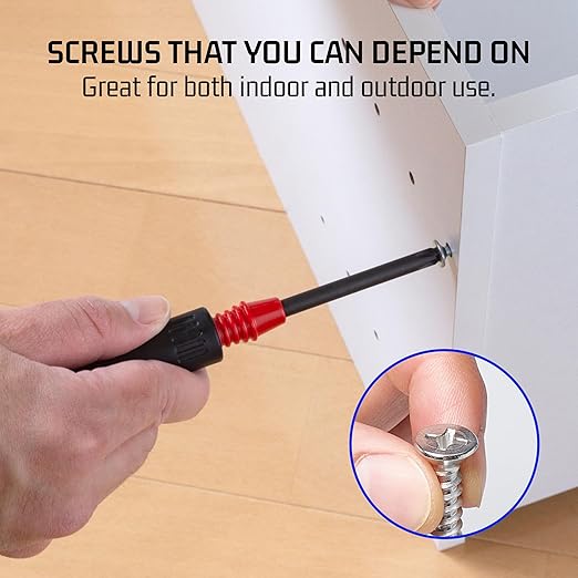 Bolt Dropper 25 Pack #14 x 1-1/2 Inch Stainless Steel Screws - Flat Head Phillips Wood Screw - 18-8 (304) Corrosion-Resistant - Heavy Duty Deck Screws for Indoor and Outdoor Use