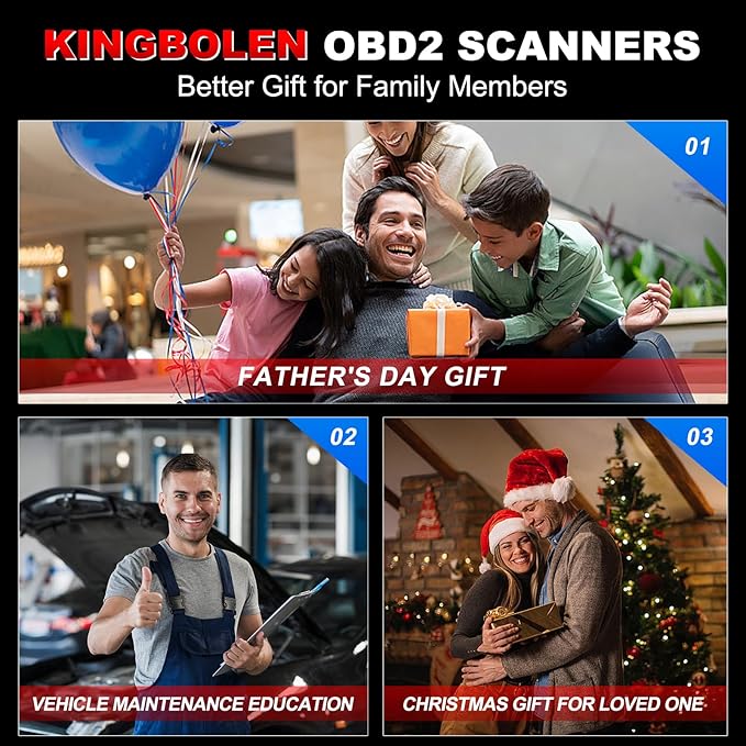 KINGBOLEN S600 OBD2 Car Scanner,ECM/TCM/SRS/ABS Code Reader with 10 Reset,Automotive Engine Scan Tool with OIL TPMS Brake Bleed ETS SAS Throttle Reset,AutoVIN Car Diagnostic Tools,Lifetime Free Update