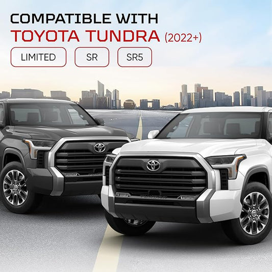 AJT DESIGN Center Console Tray Liner for Toyota Tundra (2022+) & Sequoia (2023+) | Non-Slip Mat & Anti-Rattle Center Console Organizer Tray - 2 Piece | Easy Installation-Made in USA