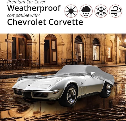 Car Covers Weatherproof Max Car Cover & Warranty Compatible with Chevrolet 1953-1957 Corvette – Outdoor Cover Theft Cable Lock Car Accessories Better Than Waterproof