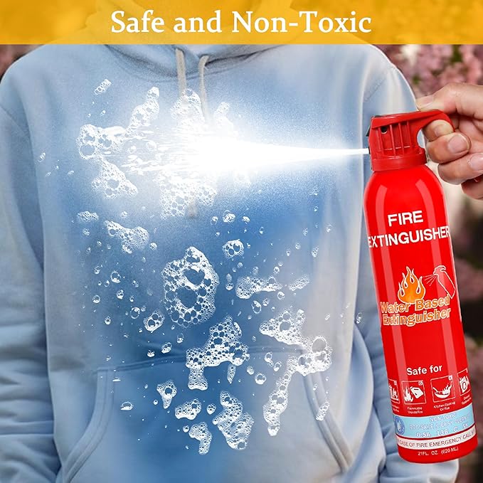 Fire Extinguisher for Home with Mount, 4 Pack Upgraded 8-in-1 Portable Fire Extinguishers For Vehicle Car Boat Marine Kitchen Emergency Supplies, Water-Based Extinguisher For A, B, C, K Fire Types