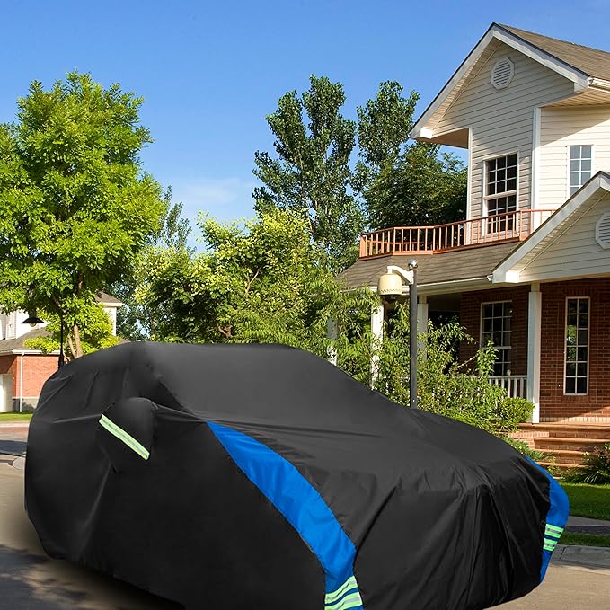 Avecrew Car Cover Custom Fit for Benz GLC, Waterproof All Weather Full Exterior Cover Rain Snow UV Protection Cover with Side Door Zipper Design