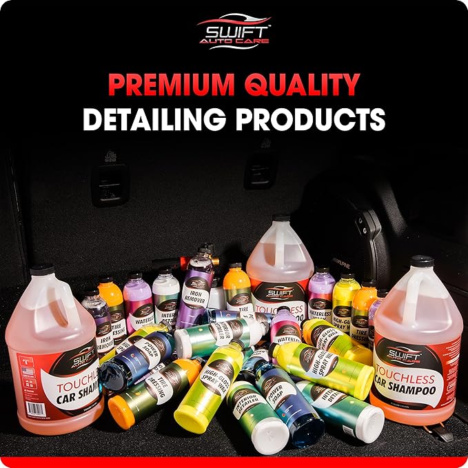 Swift Tire Dressing (1 Gallon) – Long Lasting High-Gloss Tire Shine Gel w/No Sling | Restores Rubber, Plastic & Vinyl | Water-Based w/UV Protection | Fast Cure Time!