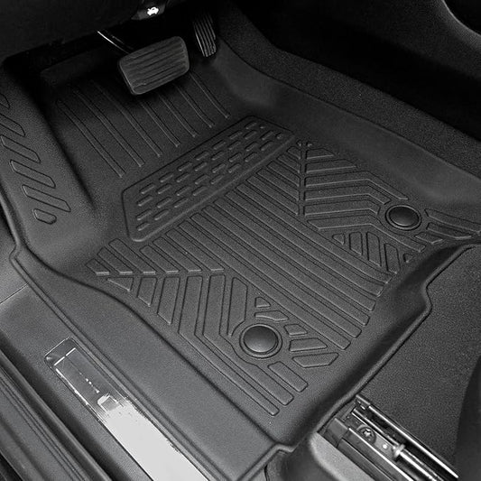 Floor Mats Set for 2021-2025 Chevy Suburban 7 Seats/GMC Yukon XL Accessories, Full Coverage All Weather Floor Mats Cargo Mat with 3rd Row Backrest Protectors & Door Sill Guards