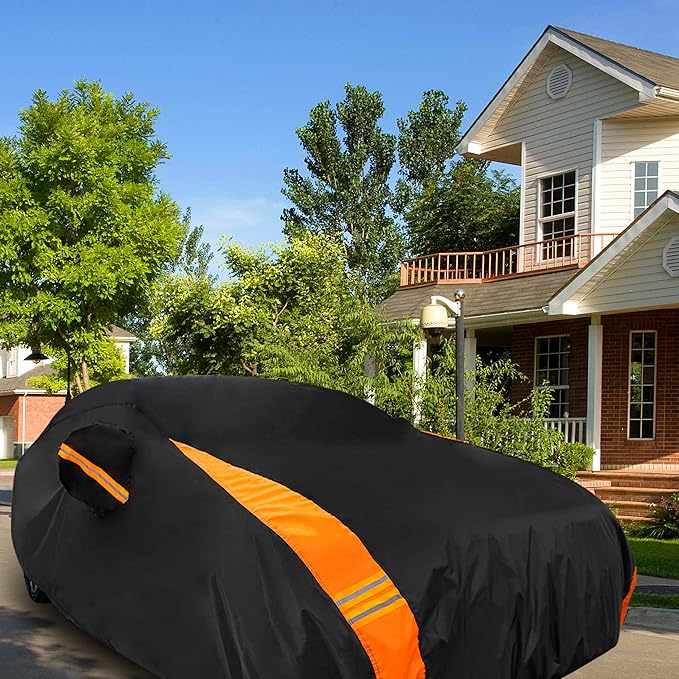 Avecrew Car Cover Waterproof All Weather for Automobiles, Outdoor Heavy Duty Full Exterior Covers for Sedans(178"-185")