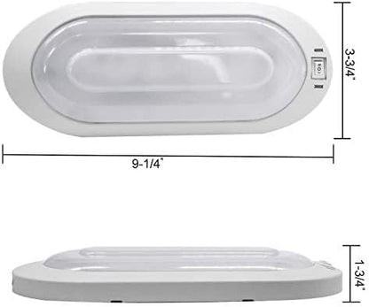 Facon Dual-Tone 12Volts Bright RV LED Interior Light with Switch, 3000K/4000K Smart Lighting Upgrade for RVs, Campers, Boats, cETL Certified