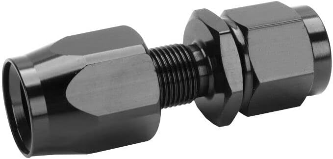 LokoCar 10AN Hose End Fitting 0° Straight Swivel For CPE Braided Hose Black 2Pcs