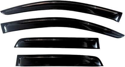 KPY Window Visor Compatible with Ford Focus Sedan 2008-2011 (Excludes Hatchback), 4PC Rain Guard Side Window Vent Deflectors Tape-On Mugen Style, 2008 2009 2010 2011