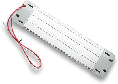 LED Interior Utility Light Fixture 10.6" x 2.6", High Lumen-Output Low Current Draw Energy Efficient, Frosted Lens 6000K Cool-White Even Diffused Beam, On/Off Rocker Switch 12V-24V DC, 1-Pack