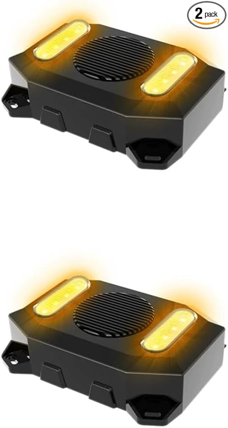 102dB Reversing Backup Alarm & Light Warning System – 12-24V Beep Sound Safety Alert for Vehicles (2PCS)