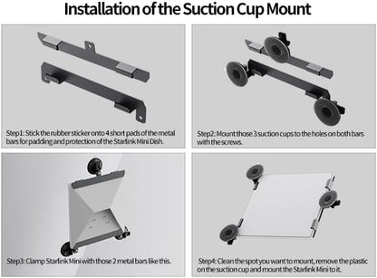 Starlink Mini Sunroof Suction Cup Mount, Sticky Suction Cup Mount for Car Sunroof Window Windershield Mounting Kit Accessories