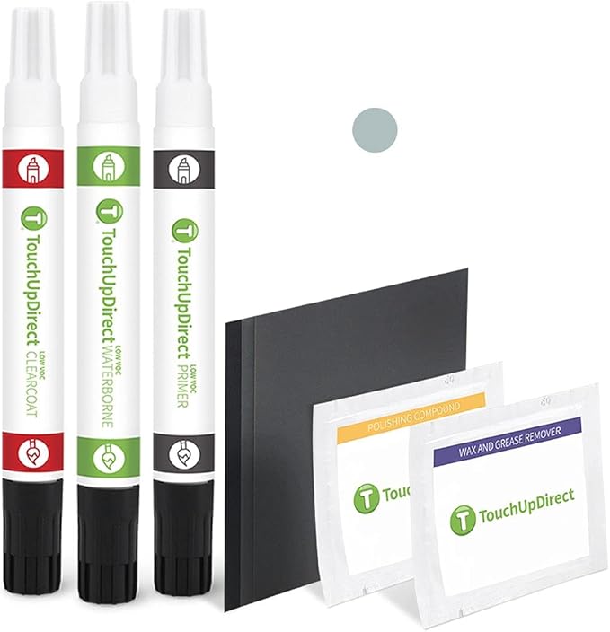 TouchUpDirect 8R5 Blue Mirage Metallic Compatible with Toyota Exact Match Touch Up Paint Combo - Platinum Kit