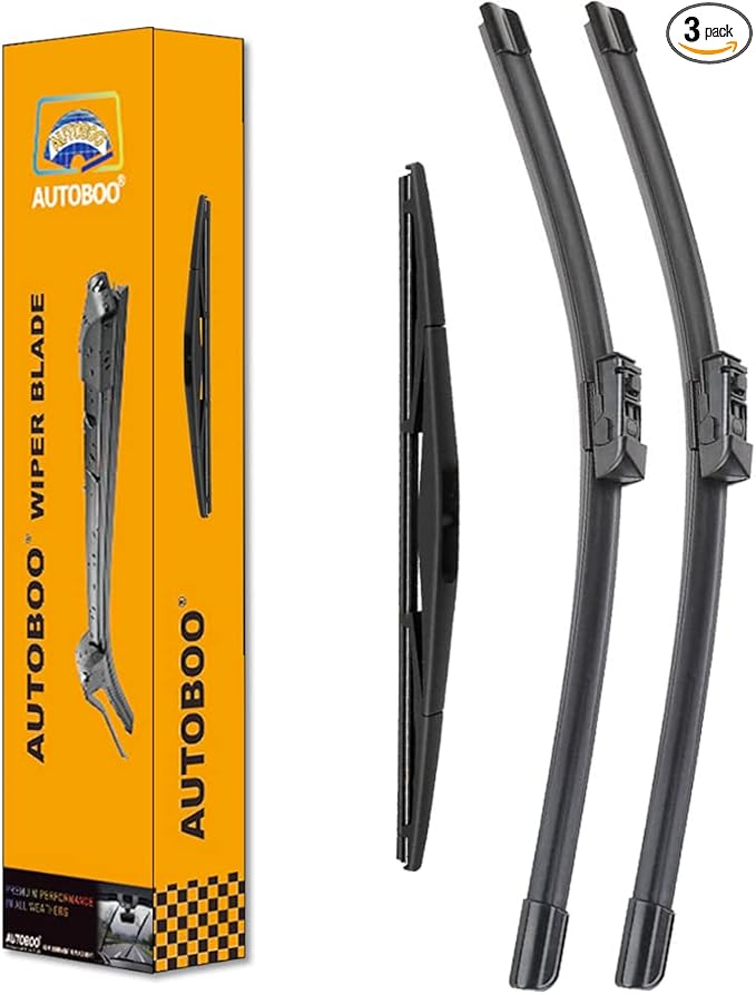 AUTOBOO 24"+18" Windshield Wipers with 14" Rear Wiper Blade Replacement for Mazda CX-5 CX-9 CX5 CX9 2017 2018 2019 2020 2021 2022 2023 2024 -Original Factory Quality (Pack of 3)
