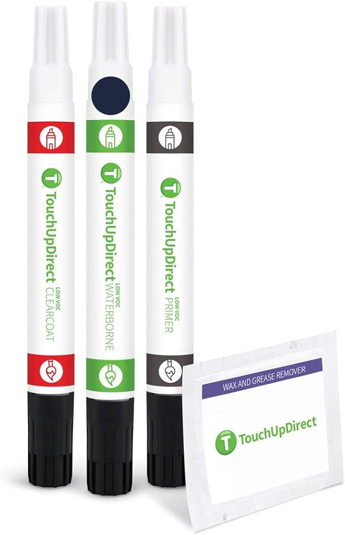 TouchUpDirect 8S6 Dark/Nautical Blue Metallic for Toyota Exact Match Touch Up Paint Combo - Preferred Package