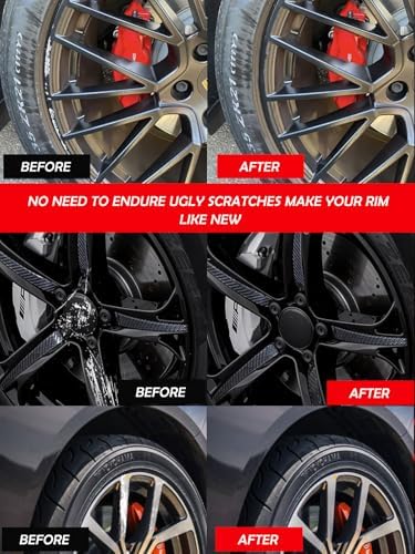 Matte Black wheel Touch Up Paint, Wheel Scratch Repair Touch Up Paint Pen, Rim Paint For Car Wheel Repair | Quick-Dry, 2X Adhesion on Alloy/Chrome Wheels