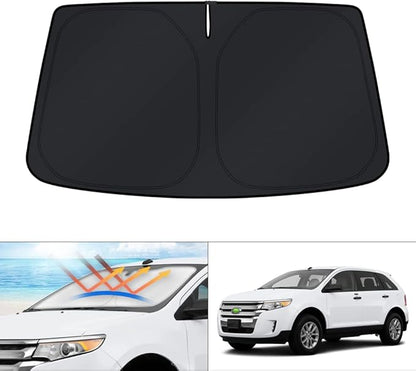 KUST Windshield Sun Shade for Ford Edge 2007-2014 Sunshade Window Sun Visor Protector Foldable Blocks UV Rays Keep Your Car Cooler