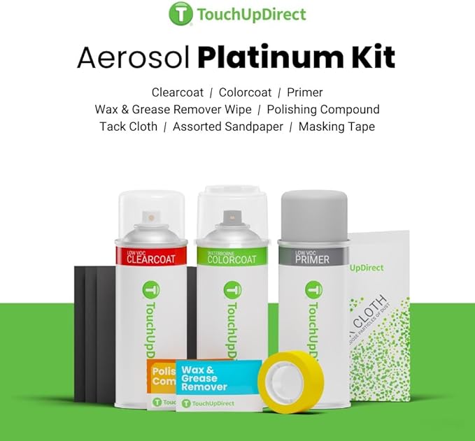 TouchUpDirect 1M4 Grayscale Compatible with Toyota Exact Match Touch Up Paint Aerosol - Platinum Kit