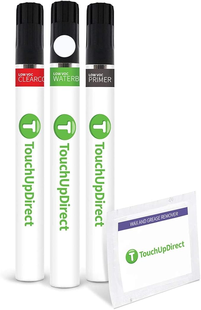 TouchUpDirect 056 White/Natural White Compatible with Toyota Exact Match Touch Up Paint Brush - Preferred Kit