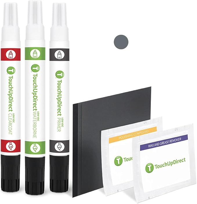 TouchUpDirect 1F9 Slate Metallic Compatible with Toyota Exact Match Touch Up Paint Combo - Platinum Kit
