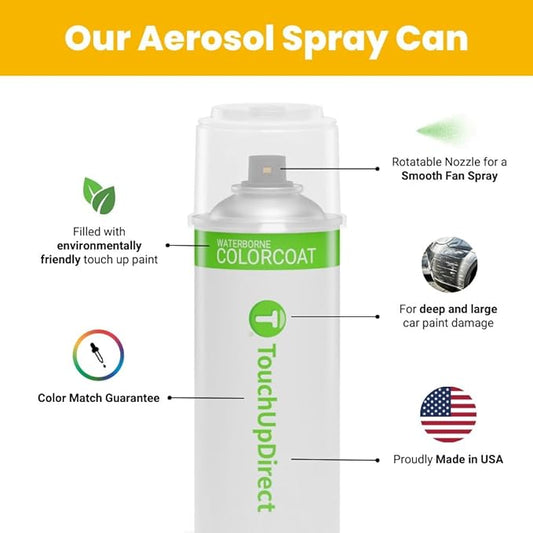 TouchUpDirect 1K5 Moon Dust Compatible with Toyota Exact Match Touch Up Paint Aerosol - Platinum Kit