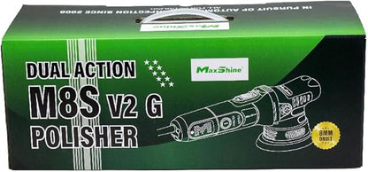 Maxshine Dual Action Polisher M8S V2 G | 8mm Throw, 5" Plate, Green, 1000W, 6500RPM, Corded Electric | 6 Variable Speeds, Ergonomic Design | Car Detailing, Scratch Removal