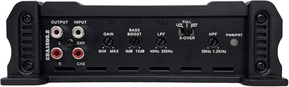 Orion Cobalt Series CBA1500.2 High Efficiency 2-Channel Class A/B Amplifier for Car Audio Stereo - 1500W High Output, 2/4 Ohm Stable, Adjustable Low/High Pass, Bass Boost, MOSFET Power Supply