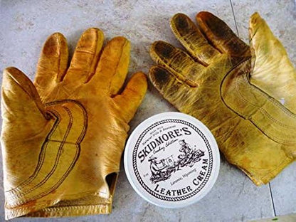 Skidmore’s Leather Cream: All-Natural, Non-Toxic Leather Conditioner, Made in USA Since 1984. Water Repellent Formula Restores Leather Couches, Car Seats, Boots, Shoes, Purses, Bags, Tack. 16 Oz