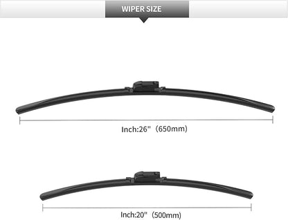 2 Pcs Front Windshield Wiper Blades, Replacement for BMW X4 2019 2020 2021 2022 2023 2024 2025 Car Window Wiper Blades