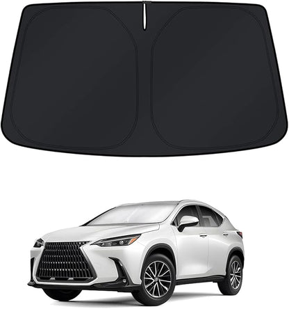 KUST Windshield Sun Shade for 2022-2025 2026 Lexus NX NX250 NX350 NX350h NX450h+ Sunshade Window Sun Visor Protector Foldable Blocks UV Rays Keep Your Car Cooler
