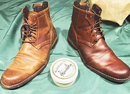 Skidmore's Leather Cream: All-Natural, Non-Toxic Leather Conditioner - Made in USA Since 1984. Water Repellent Formula Restores Leather Couches, Car Seats, Boots, Shoes, Purses, Bags, and Tack. 6 Oz