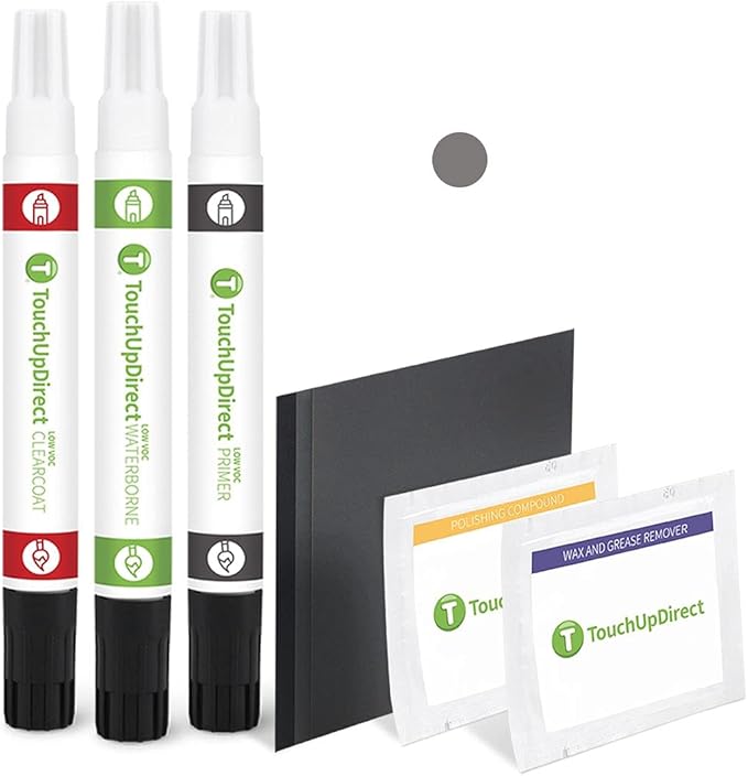 TouchUpDirect 1G3 Magnetic Gray Metallic Compatible with Toyota Exact Match Touch Up Paint Combo - Platinum Kit