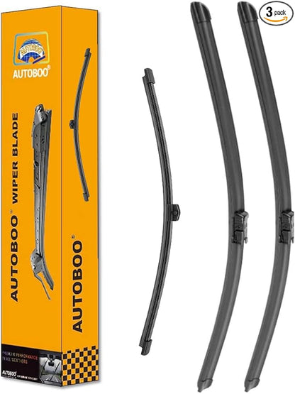 AUTOBOO 24"+20" Windshield Wipers with 13" Rear Wiper Blades Replacement for Audi Q5 2009-2017,SQ5 2014-2017,RS Q3 2021-2022 -Original Factory Quality (Pack of 3)