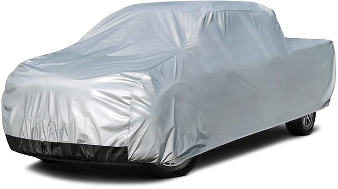 Kayme 6 Layers Truck Cover Waterproof All Weather, Heavy Duty Outdoor Pickup Cover Sun Uv Rain Protection, Universal Fit (Length Up to 228 inch) L