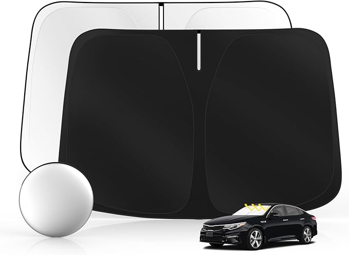 Windshield Sun Shade for Kia Optima 2016-2020 Foldable Sunshade Custom Fit Front Window Car Interior Accessories Protector Blocks UV Rays