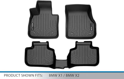 SMARTLINER All Weather Custom Fit Floor Mats 2 Row Liner Set Compatible with 2023-2025 BMW X1 (28i) (M35i)
