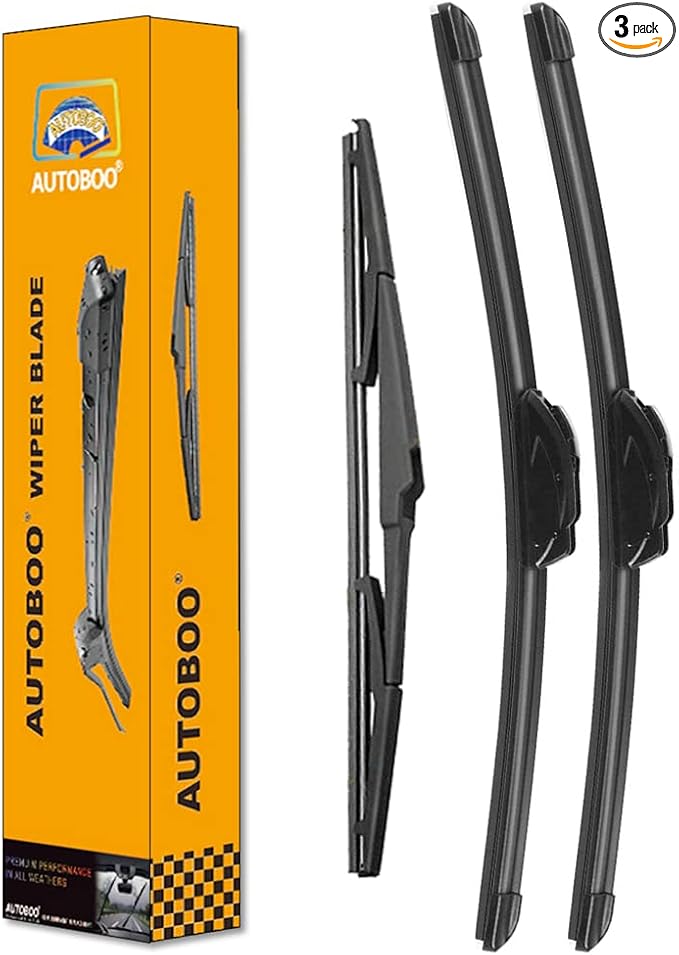 AUTOBOO 28"+20" Windshield Wipers with 16" Rear Wiper Blade Replacement for Toyota Sienna 2011-2017 2018 2019 2020 -Original Factory Quality (Pack of 3)