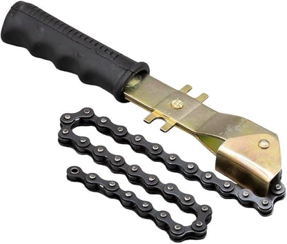 Mytee Products 15" Heavy-Duty Oil Filter Chain Wrench for 4" Diameter Filters – Rivet Locking Mechanism & Ideal for Chain Oil Filter Remover & General Maintenance Tasks