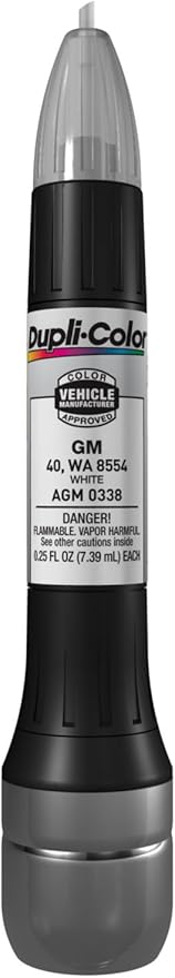 Dupli-Color AGM0338 Scratch Fix All-In-1 Exact-Match Automotive Touch-Up Paint – General Motors White – 0.25 oz. Paint Pen