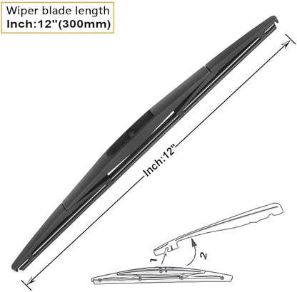 AUTOBOO 26"+16" Windshield Wipers with 12" Rear Wiper Blade Sets Replacement for Subaru Crosstrek Impreza 2018 2019 2020 2021 2022 2023-Original Factory Quality (Pack of 3)