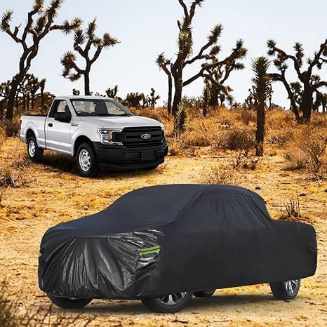 KouKou Truck Cover - Waterproof All Weather, 7 Layers Heavy Duty, Universal Fit for Ford F250 350, Chevrolet Silverado, GMC Sierra Crew Double Cab Trucks Up to 262 inches