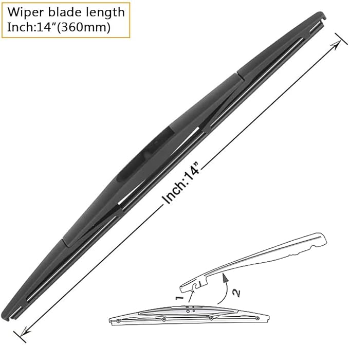 AUTOBOO 26"+20" Windshield Wipers with 14" Rear Wiper Blade Replacement for Subaru Ascent 2019 2020 2021 2022 2023-Original Factory Quality (Pack of 3)