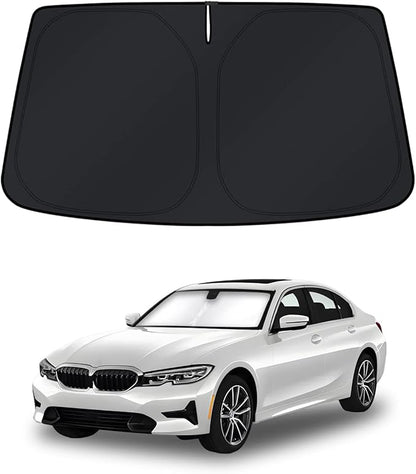 KUST Windshield Sun Shade for BMW 3 Series Accessories 2019-2025 2026 Window Shade Sun Visor Cover Foldable Blocks UV Rays Keep Your Car Cooler