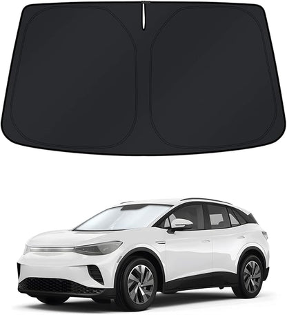 KUST Windshield Sun Shade for 2021-2025 2026 Volkswagen VW ID.4 Accessories Sunshade Window Sun Visor Protector Foldable Blocks UV Rays Keep Car Cooler Privacy
