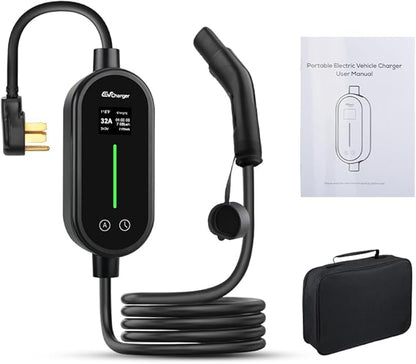 Portable Electric Car Charger Level 2 EV Charger 32A 240V for Tesla 21ft Cable NEMA 14-50P Compatible with All Tesla Models X/Y/3/S