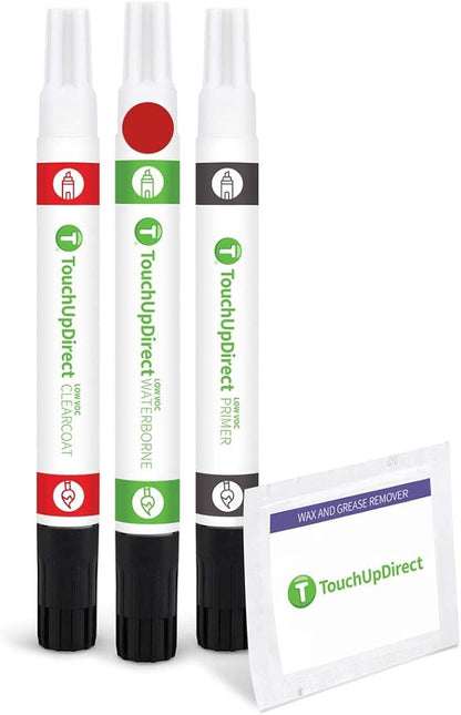 TouchUpDirect 3L5 Radiant Red Compatible with Toyota Exact Match Touch Up Paint Combo - Preferred Kit