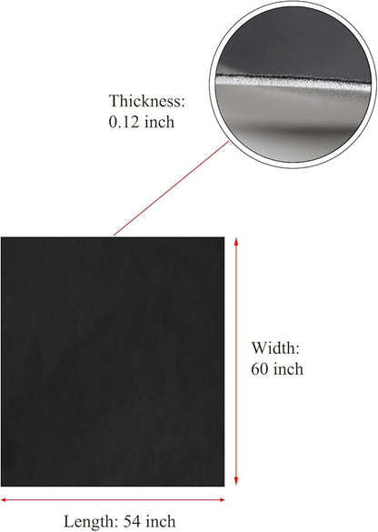 Suede Headliner Fabric with Foam Backing - black suede headliner wrap Interior Material for Car/Truck/SUV/RV Roof, Home Repair/DIY Headliner Material Automotive Headliner Fabric (Black, 54"×60“)