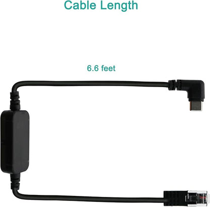 RJ11 to USB C Radar Detector Power Cord fit for Uniden R8 R7 R3 R4, Escort Passport 9500ix Max360 - PD3.0 Cable 4 FT