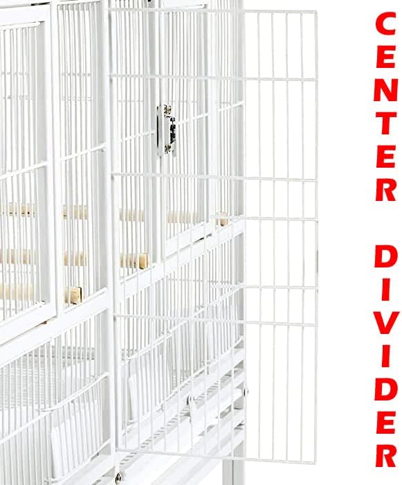 1/2/3-Combo Stacker Center Divided Breeder Breeding Bird Flight Double Rolling Cage for Aviaries Canaries Cockatiels Lovebirds Finches Budgies Small Parrots