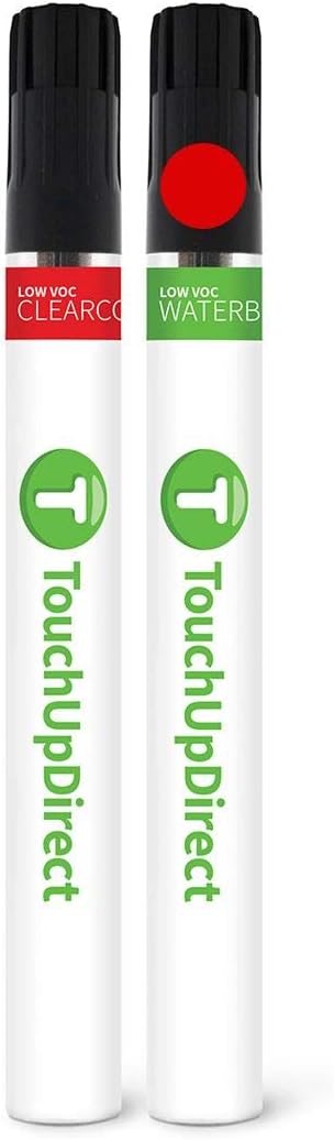 TouchUpDirect 3P0 Absolutely Red Compatible with Toyota Exact Match Touch Up Paint Brush - Essential Kit